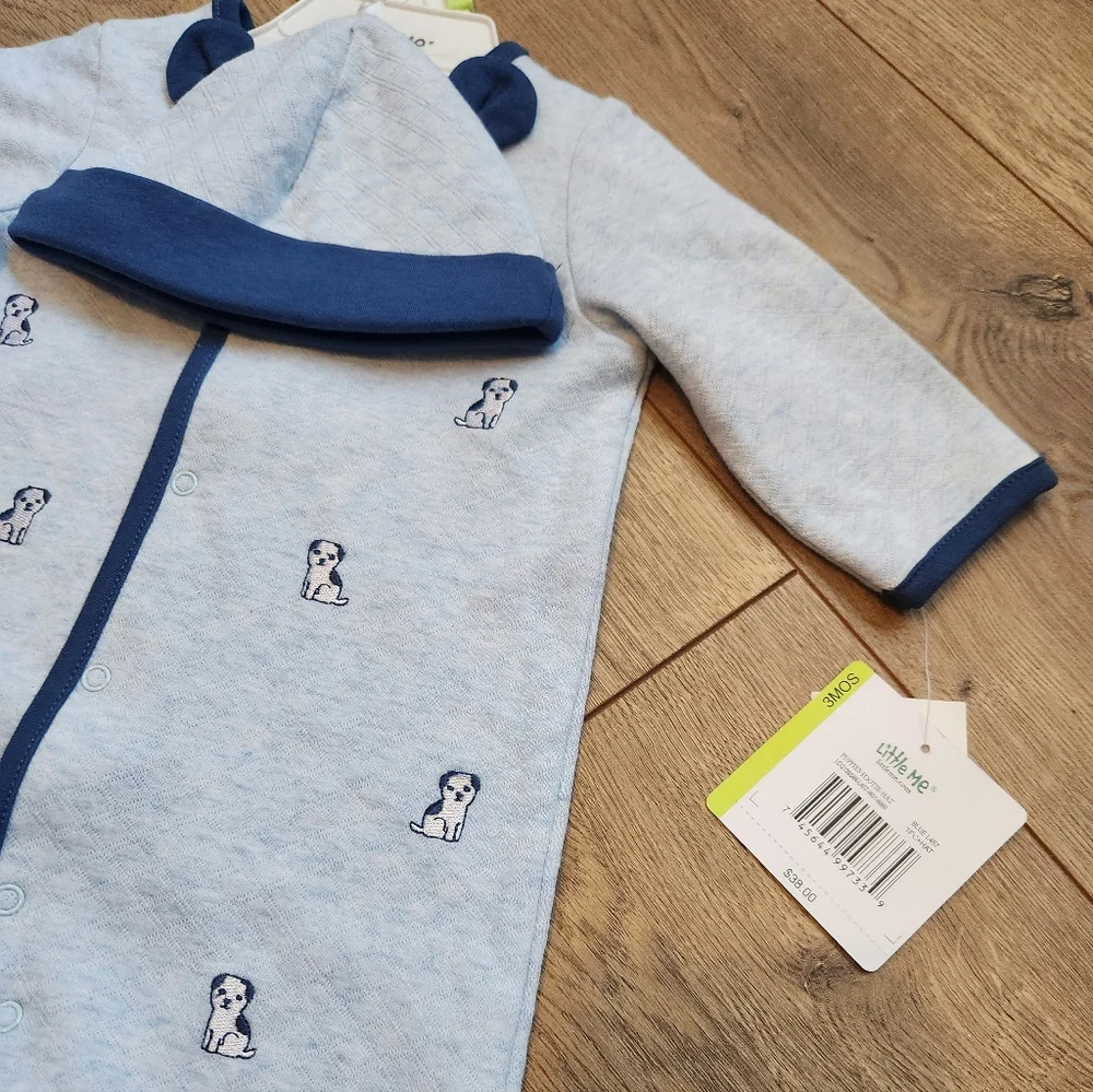NWT boys 3m puppy sleeper and hat